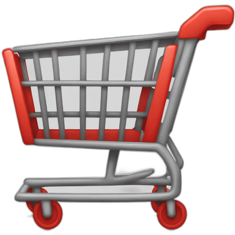 a red grocery cart empty emoji