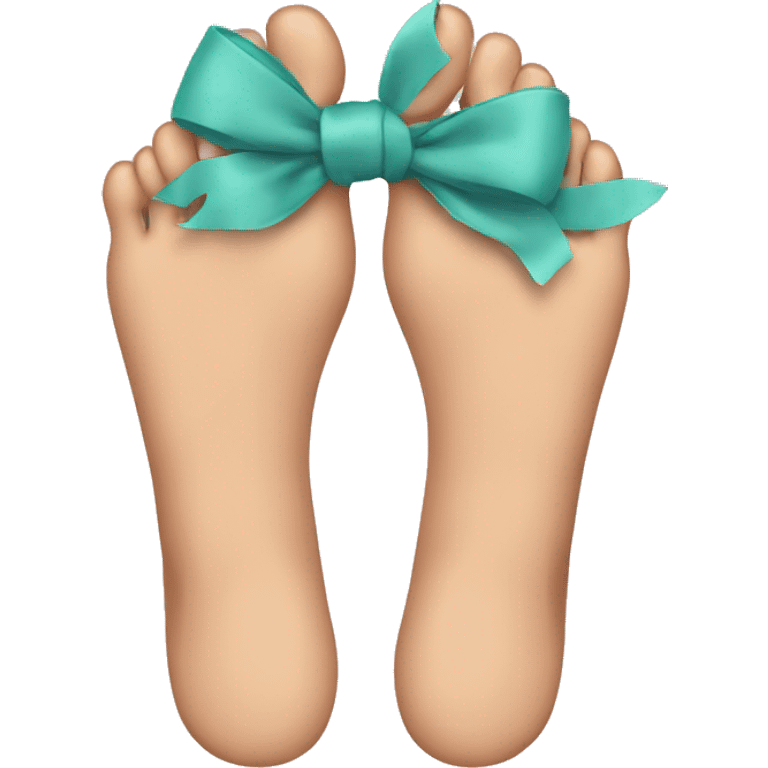 Feet with bow  emoji