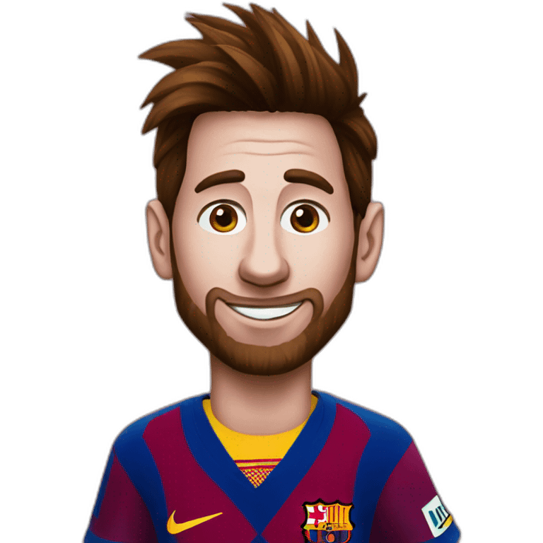 MESSI CON CARA DE PAYASO emoji