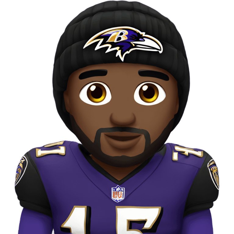 Kenny Clark wearing a Ravens uniform emoji