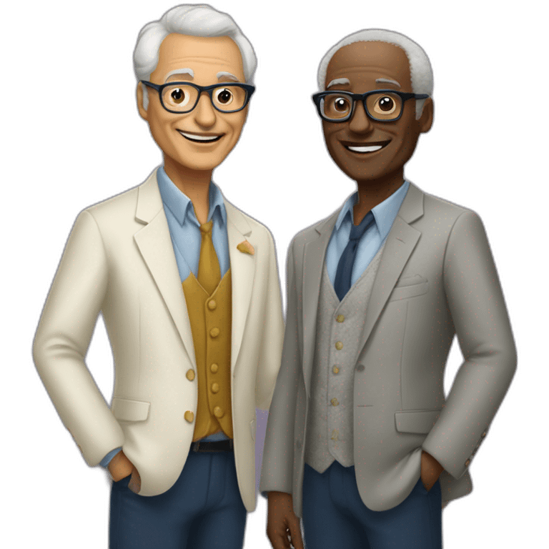 René et Jean Hubert, en tenue de jazz emoji