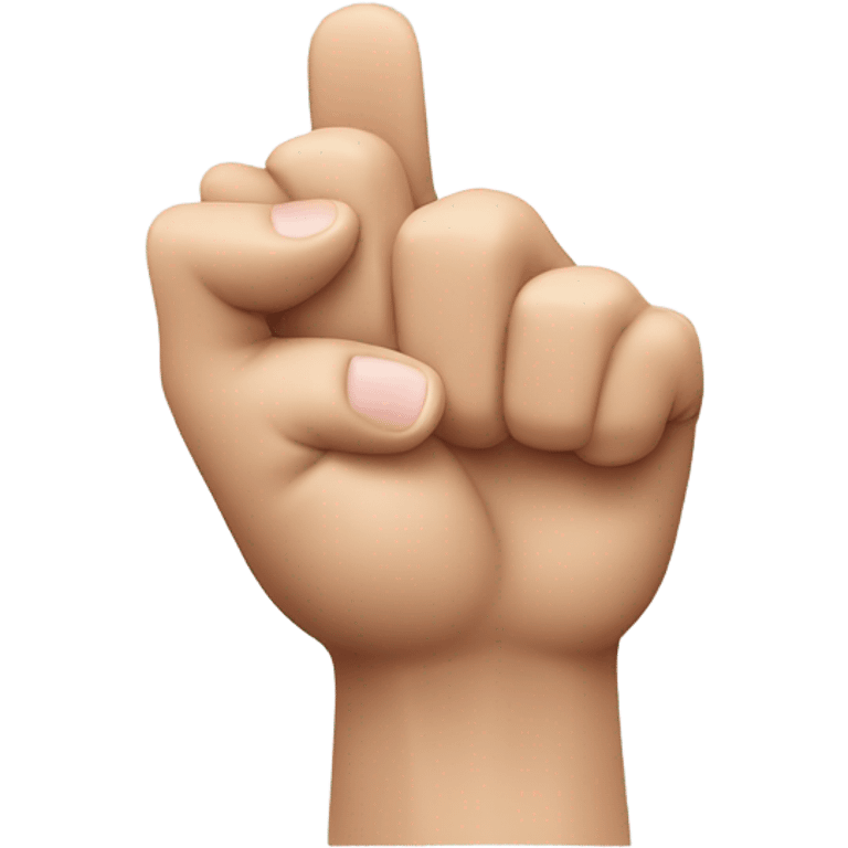 a fist looking up with index and pinky fingers extended emoji