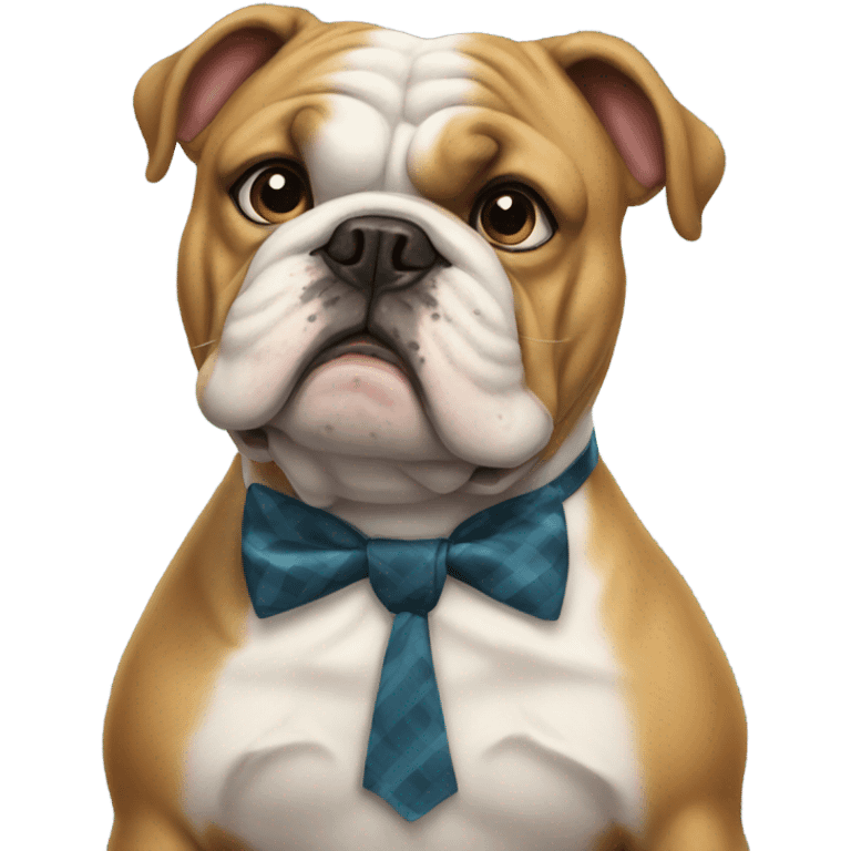 bulldog wearing a bow tie  emoji