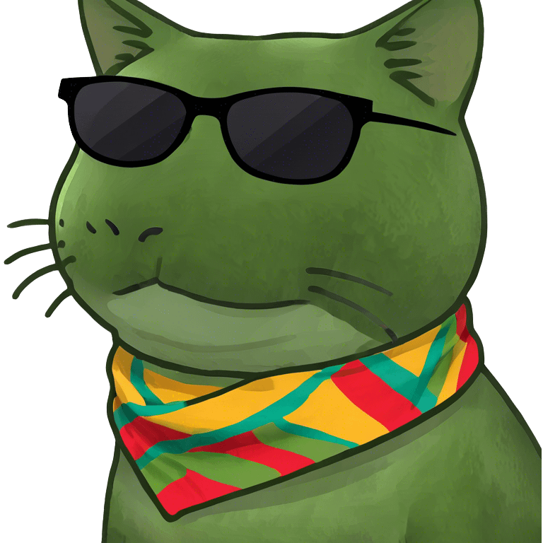 Cat with sunglasses emoji