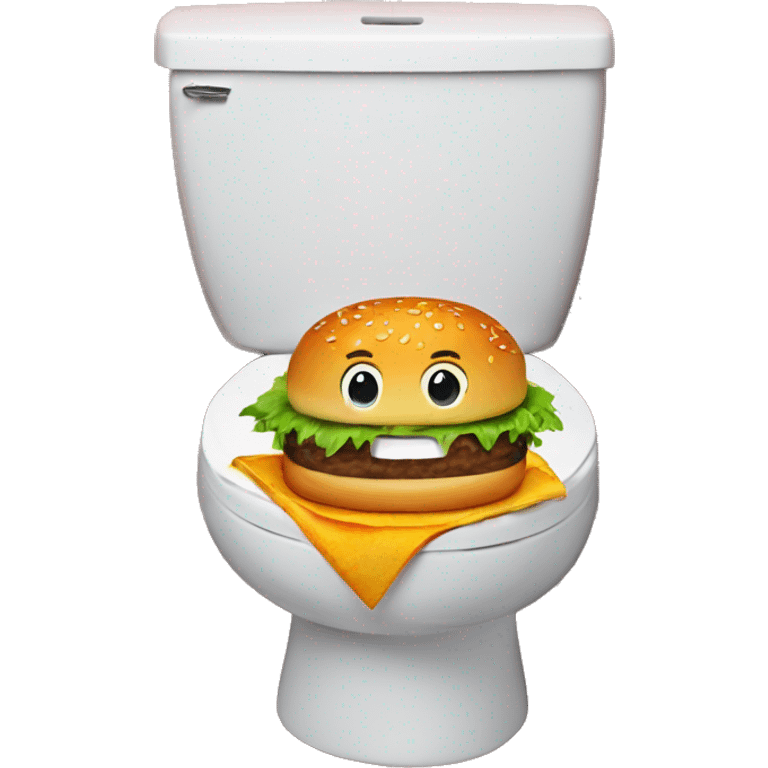 Hamburger on the toilet  emoji