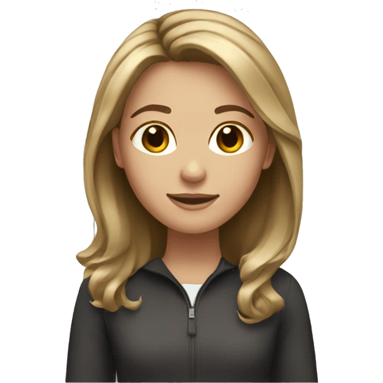 girl with brown hair and blonde highlights  emoji