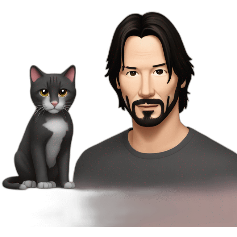 Keanu reeves and one cat emoji