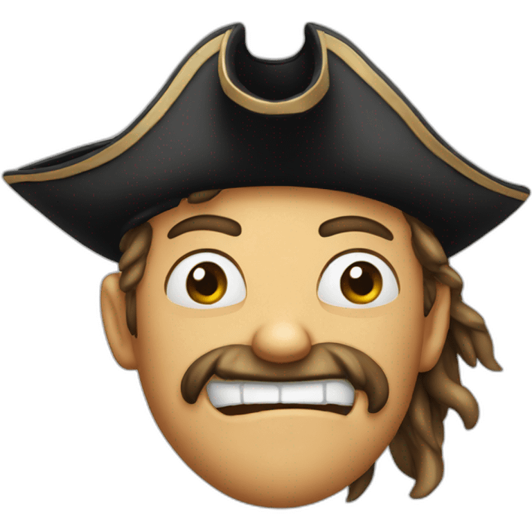 crazy pirate face emoji