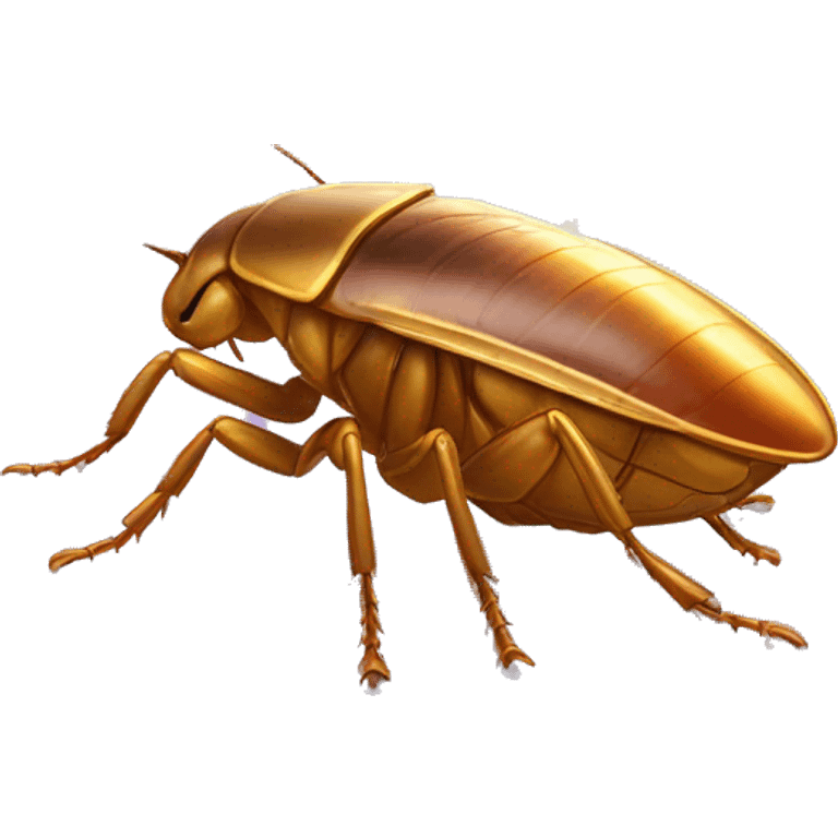 A golden cockroach, with rays of light, all around it, like a 🌟) and with a “capital N” engraved on its abdomen. It must be seen from the front like 🪳 but it must be all Golden emoji