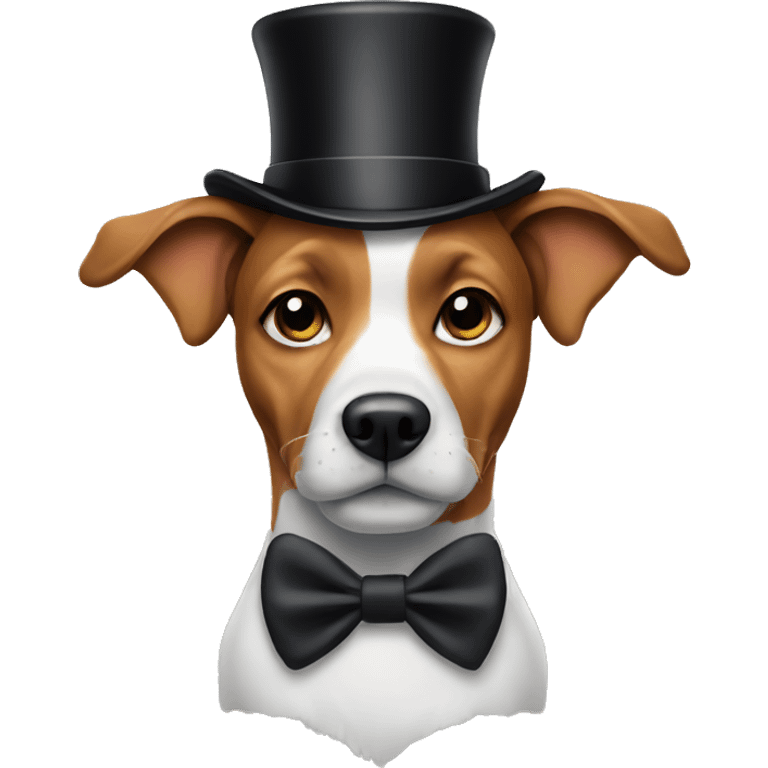 Dog wearing a top hat  emoji