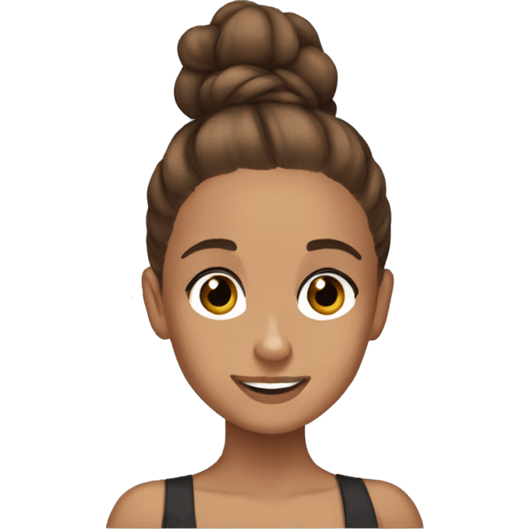 Ariana Grande with brown hair emoji