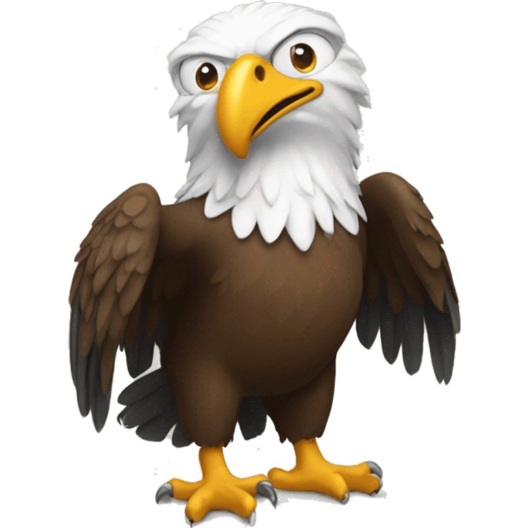 Crazy eagle in school  emoji