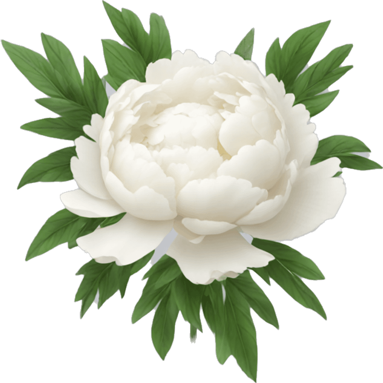 Bouquet of white peonies emoji