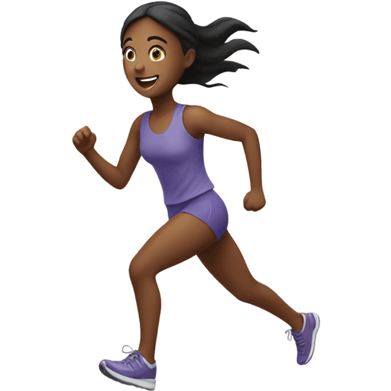 Girl running  emoji