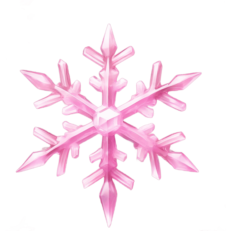 Pink crystal gemstone snowflake  emoji