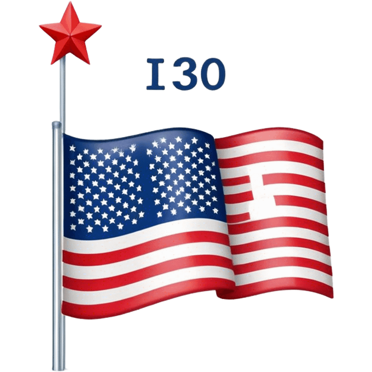 American Flag with the words "I-130" approved emoji