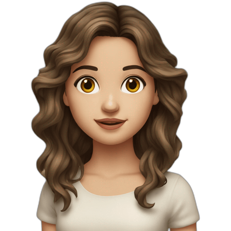 Ana de Armas Mediterranean Young Girl With wavy hairs  emoji