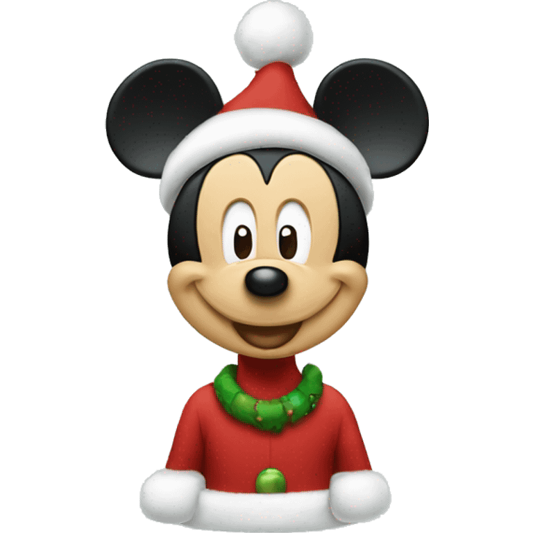 Christmas Mickey Mouse emoji