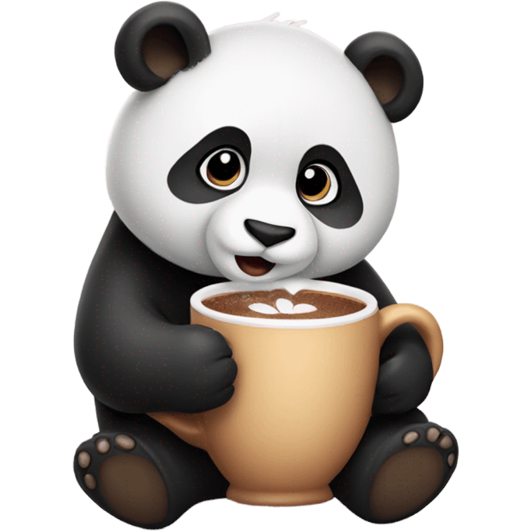 Panda drinking hot cocoa  emoji