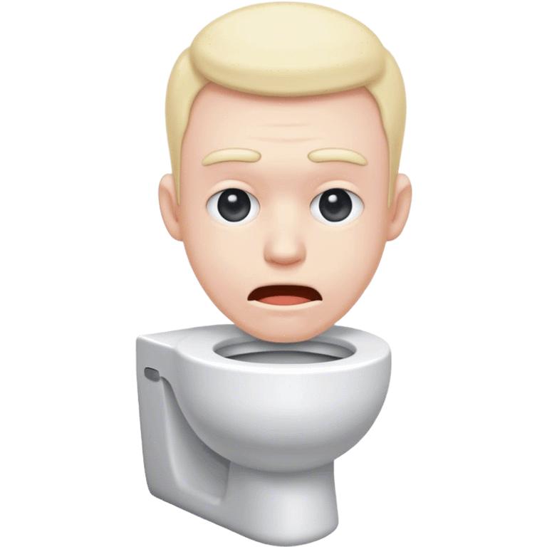 Skibidi man head coming out a toilet emoji