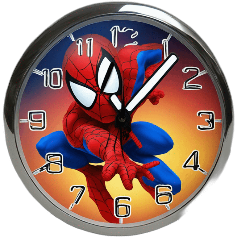 Funny spiderman modern alarm clock watch timer emoji