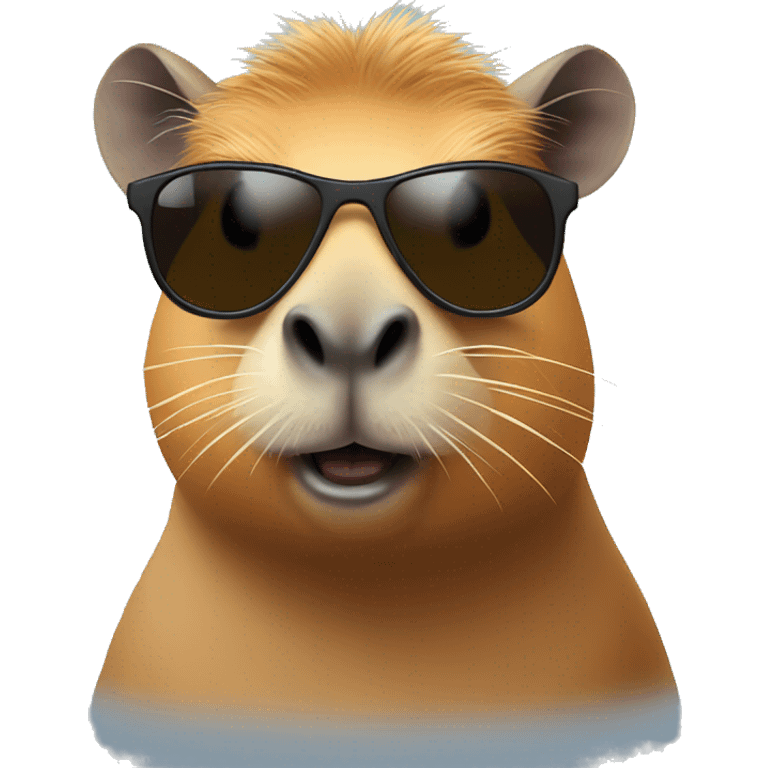 Capybara wearing sunglasses emoji