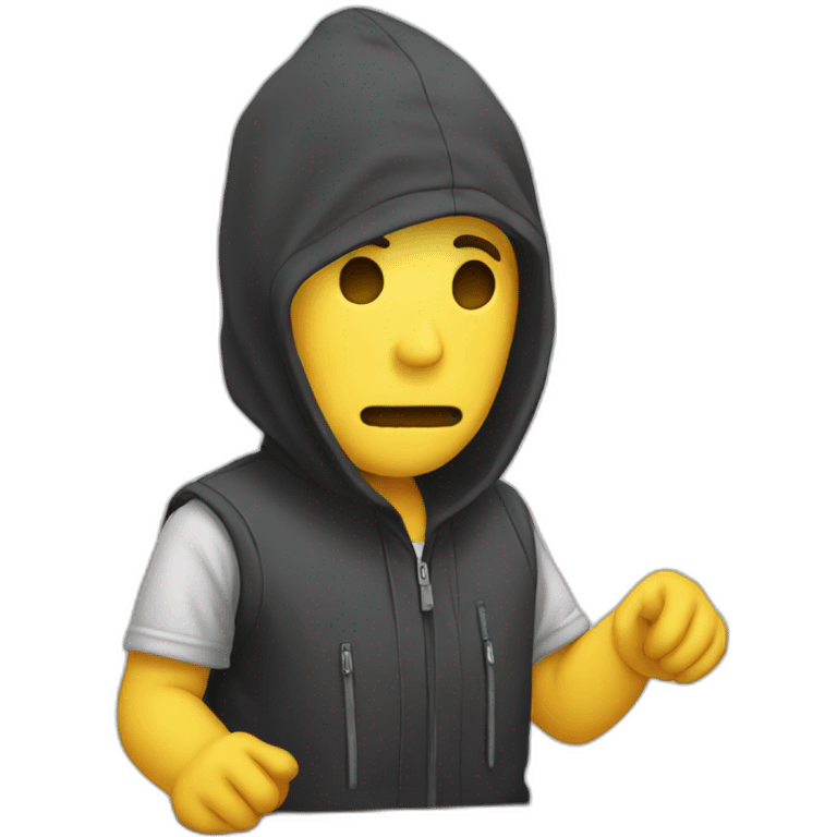 hacker with computer emoji