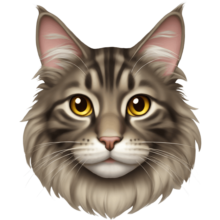 A Maine coon cat emoji