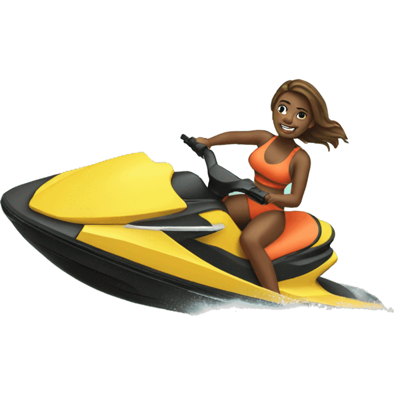 Girl on jetski emoji