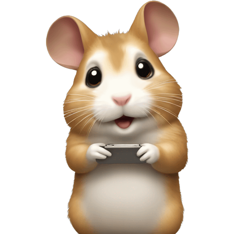 hamster calls on the smartphone emoji