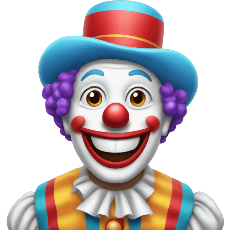 Smiling clown emoji