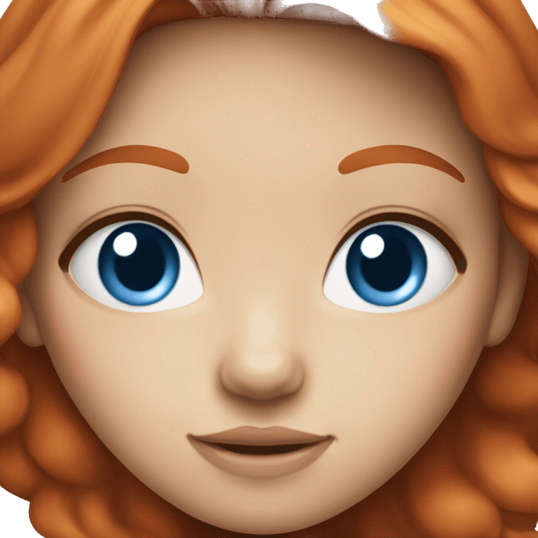 Red Head Girl with Blue eyes and light Skin emoji