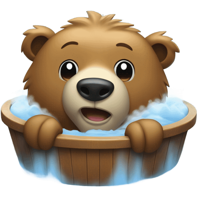 Bear in a hot tub emoji