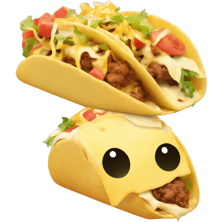 a french-tacos, with some processed cheese on top emoji