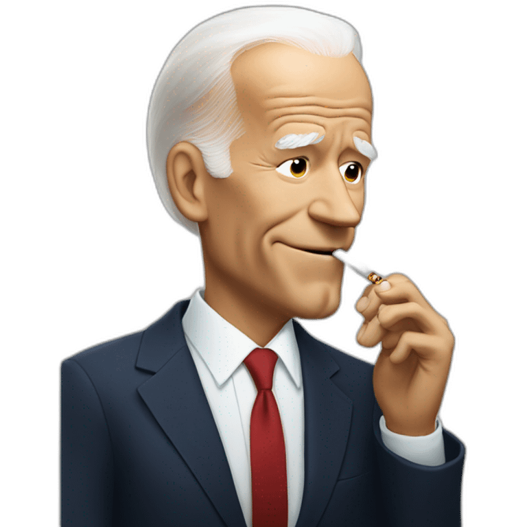 Joe Biden smoking a cigarette emoji