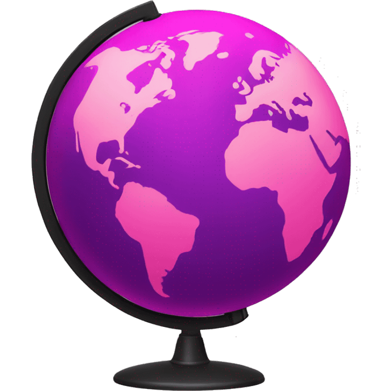 Hot pink globe emoji