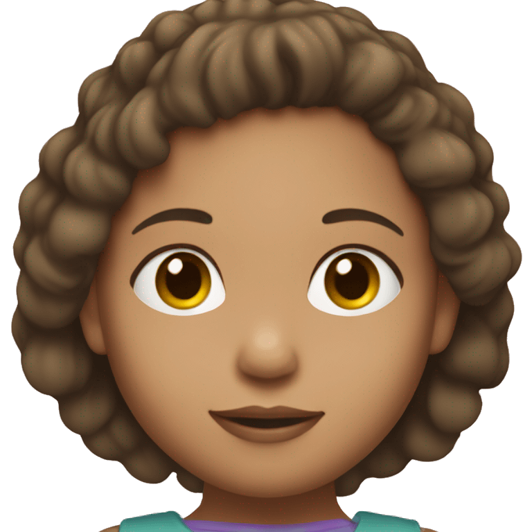 light skin tone brunette woman holding girl toddler emoji