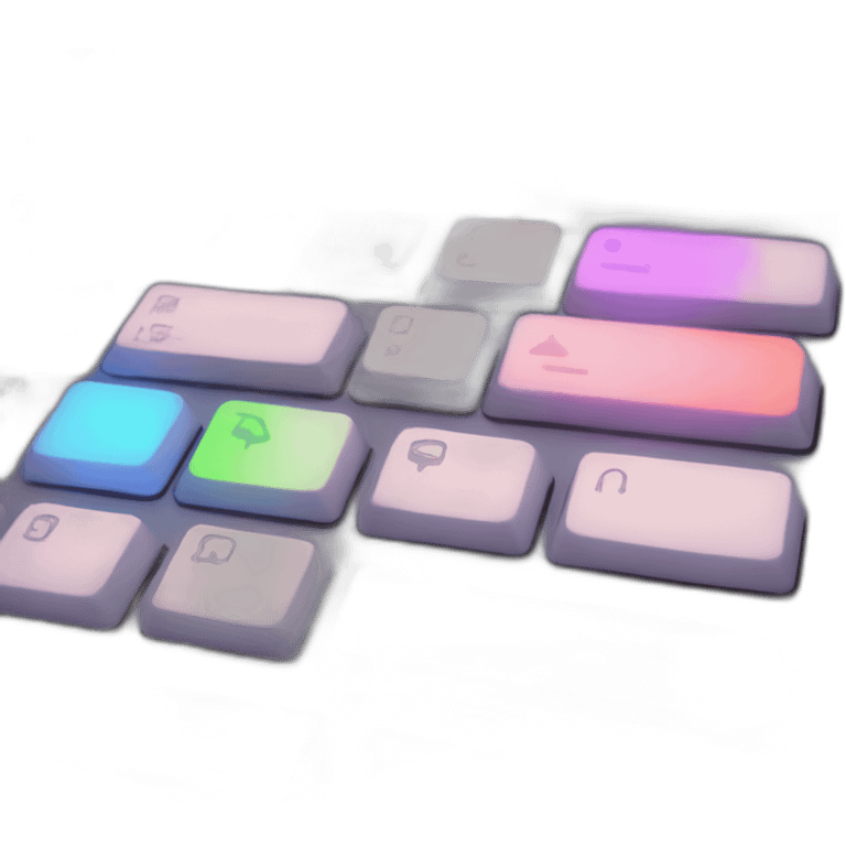 LED keyboard close up emoji