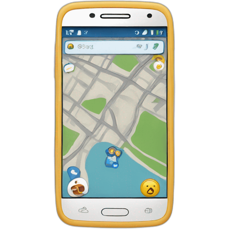 Smartphone navigator emoji