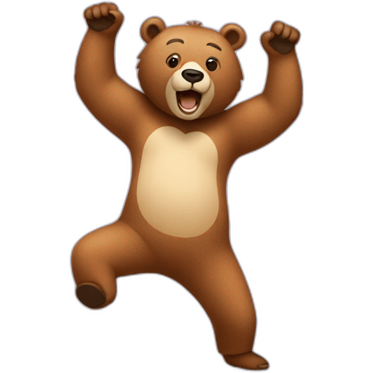 Bear wearing a unitard doing aerobics  emoji