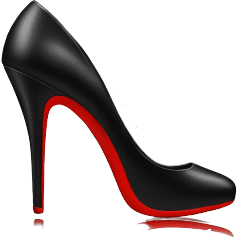 black high heels with red bottom  emoji