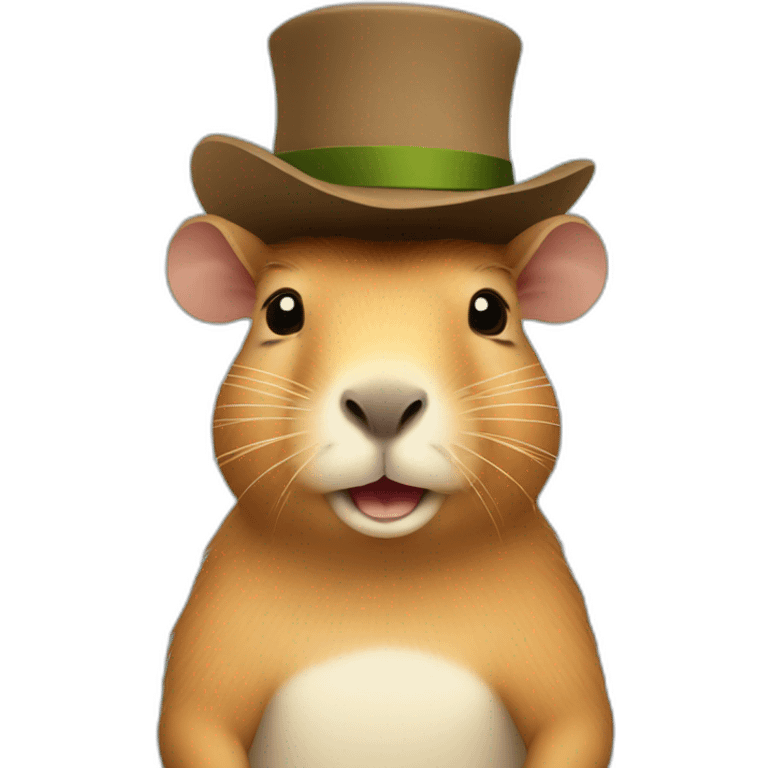 Capybara in hat emoji