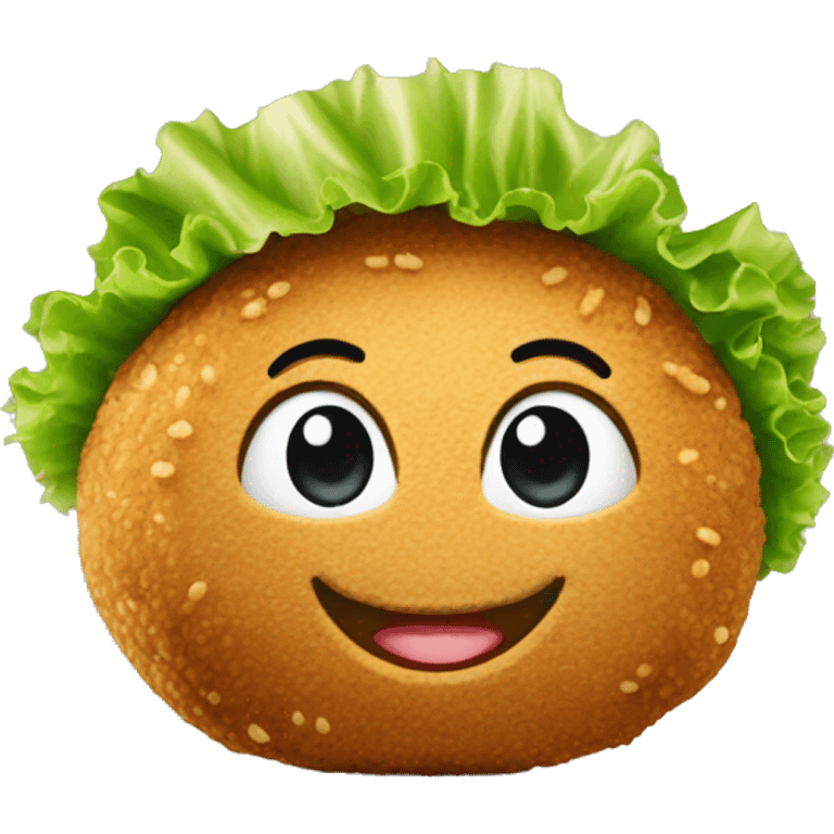 smiling falafel piece emoji