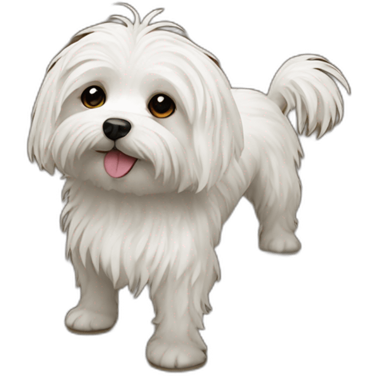 Maltese dog in mud emoji