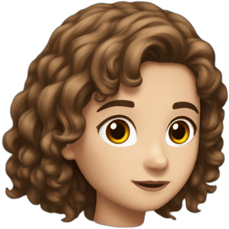 Only 1Hermione granger with Brown hair and is wizard clothese emoji