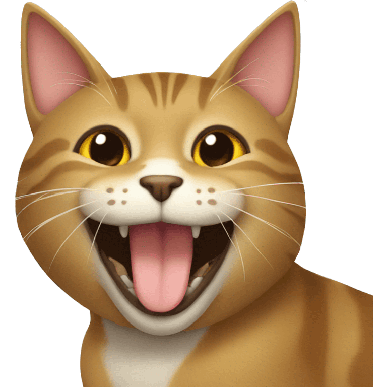 Gato sonriendo a su dueña emoji