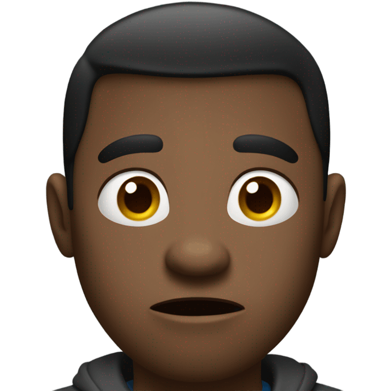 Worried black man emoji