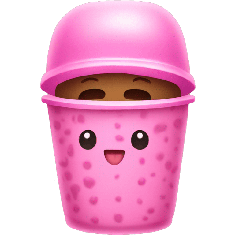 Pink boba emoji