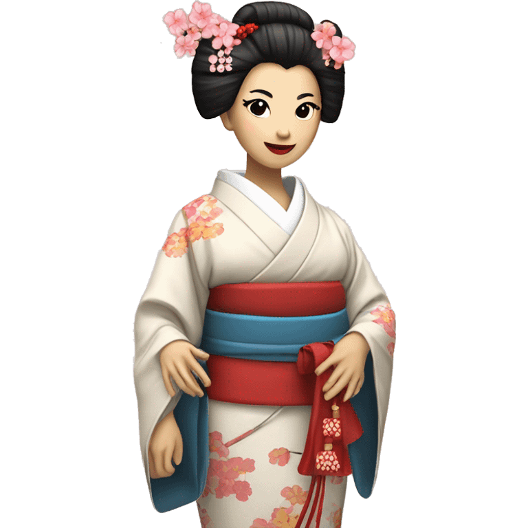 Geisha with kimono emoji