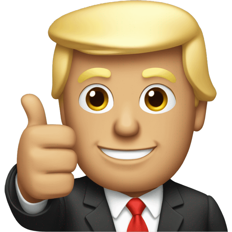 Donald trump showing thumbs up emoji